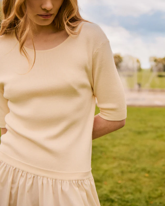 ROBE MAILLE LAURA BLÉ ~ PETITE MENDIGOTE