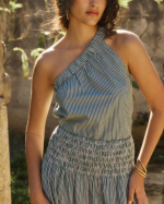 TOP SISSI RAYÉ BASILIC ~ PETITE MENDIGOTE