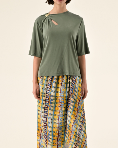 T-SHIRT SASKIA KAKI ~ ORFEO