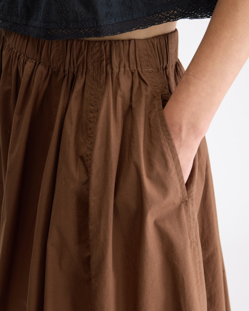 JUPE CINLEY CHOCOLATE ~ BELLEROSE