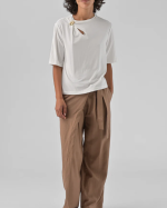 T-SHIRT SASKIA ECRU ~ ORFEO