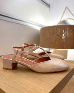 SANDALE LIZARD ECRU ~ MAISON 21