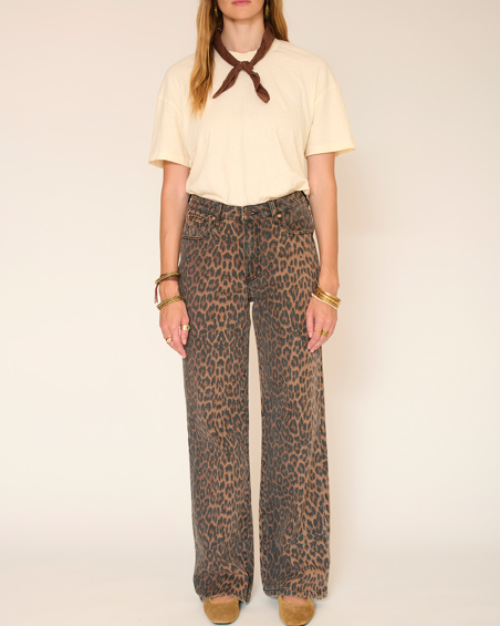 JEAN THE JAGGER LEOPARD PRINT CHOCO ~ MKT STUDIO