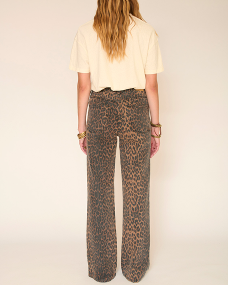 JEAN THE JAGGER LEOPARD PRINT CHOCO ~ MKT STUDIO