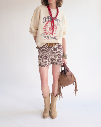 SHORT THE PLAYA ZANZIBAR PRINT NATURAL ~ MKT STUDIO