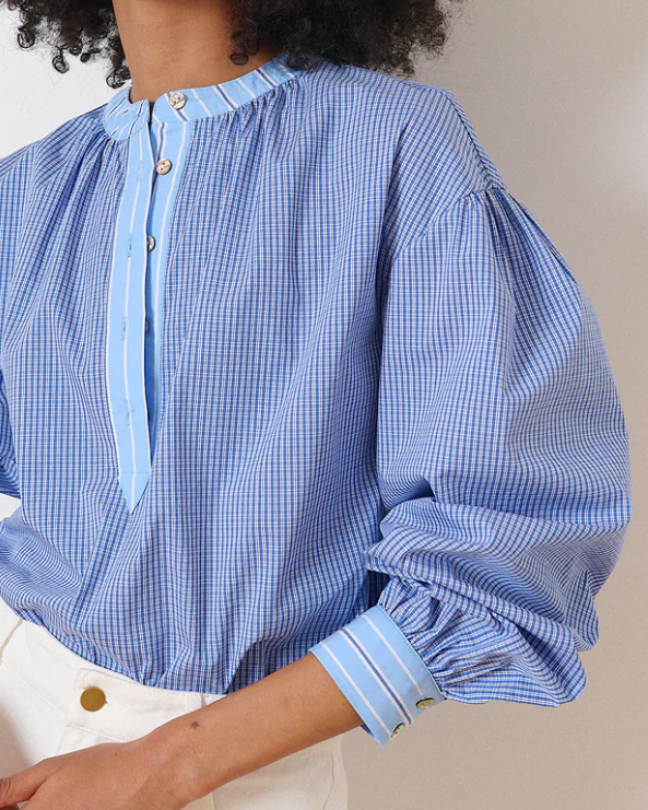 BLOUSE VENDY BLEU ~ GARANCE