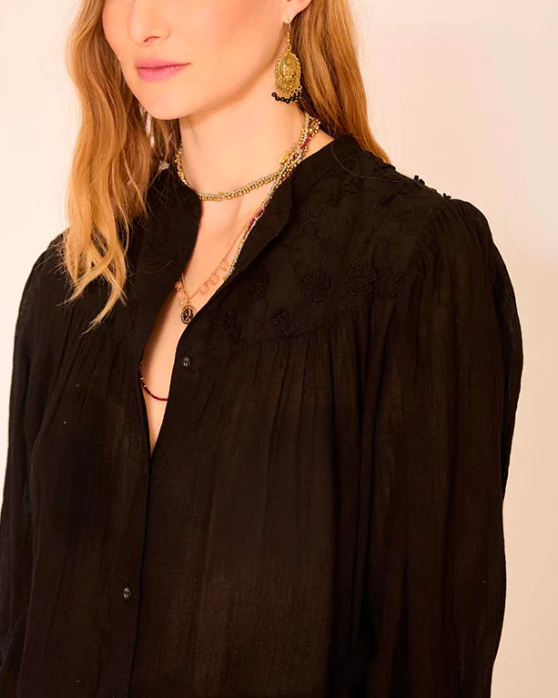 CHEMISE CASTELON BLACK ~ MKT