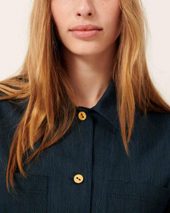 CHEMISE NOTTERI WORKER BLUE ~ SESSUN