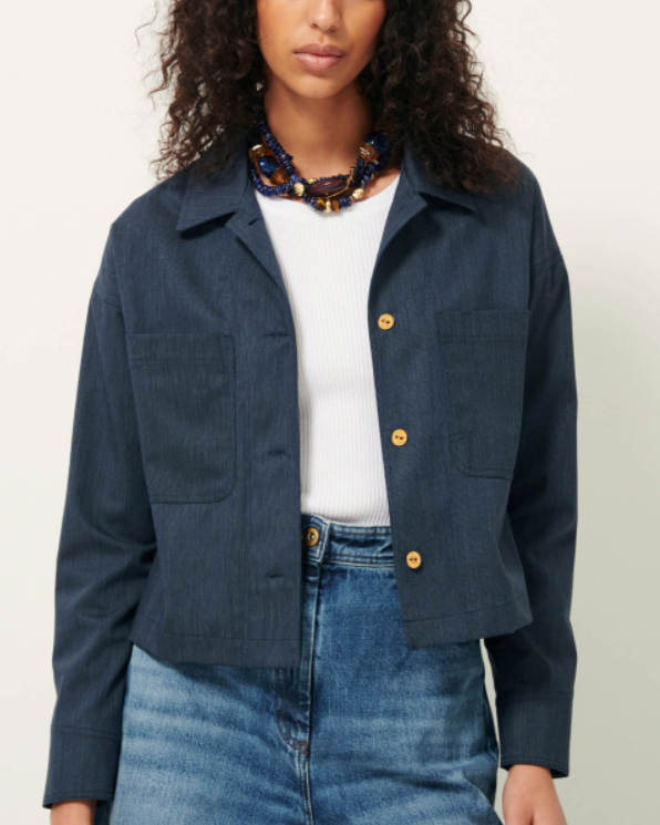 CHEMISE NOTTERI WORKER BLUE ~ SESSUN
