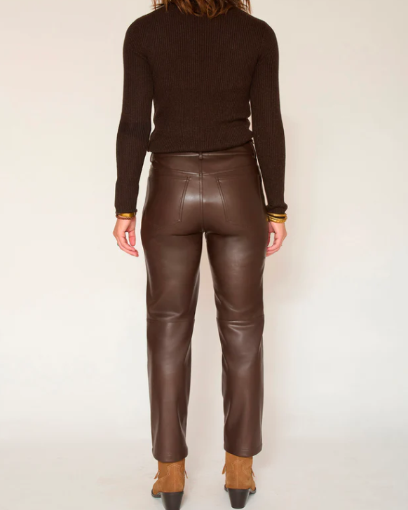 PANTALON THE LINDA LEATHER  BROWN ~ MKT STUDI