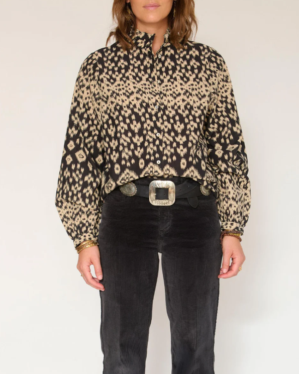 CHEMISE CYANA  BLACK ~ MKT STUDIO