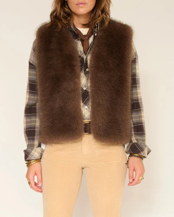 GILET GALOU  BROWN ~ MKT STUDIO