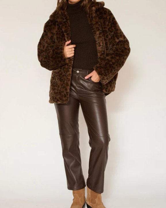 MANTEAU MELTON  BROWN ~ MKT STUDIO