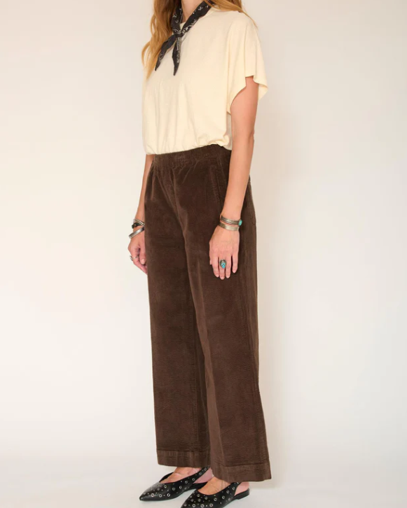 PANTALON PACO SOFT CORDUROY KAKI/CHOCOLAT ~ M