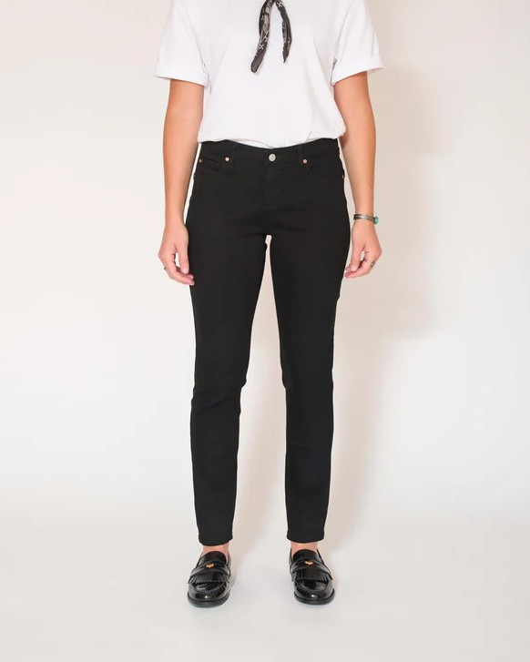 JEAN THE BIRKIN POWER STRETCH  BLACK - RINSE