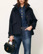 MANTEAU LEE WOOLY NAVY ~ SESSUN