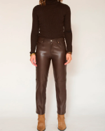 PANTALON THE LINDA LEATHER  BROWN ~ MKT STUDI