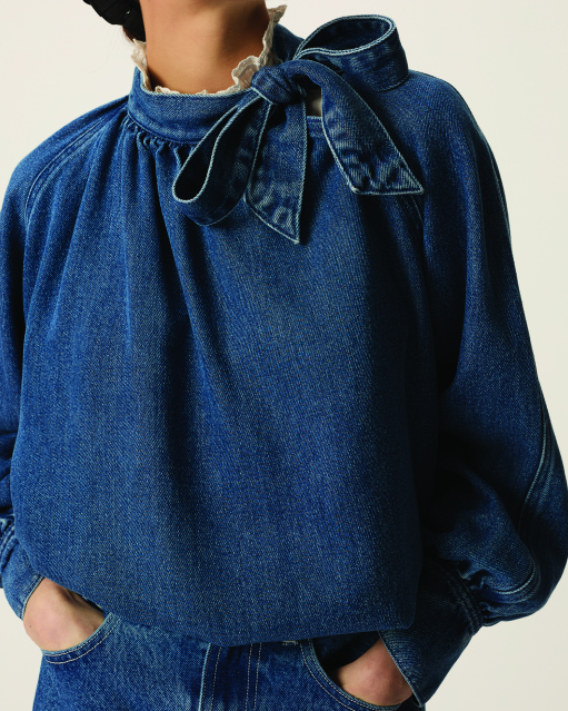 BLOUSE LOU MIDDLE BLUE ~ DES PETITS HAUTS