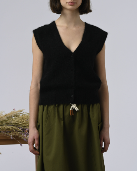 GILET ANSELME NOIR ~ ORFEO