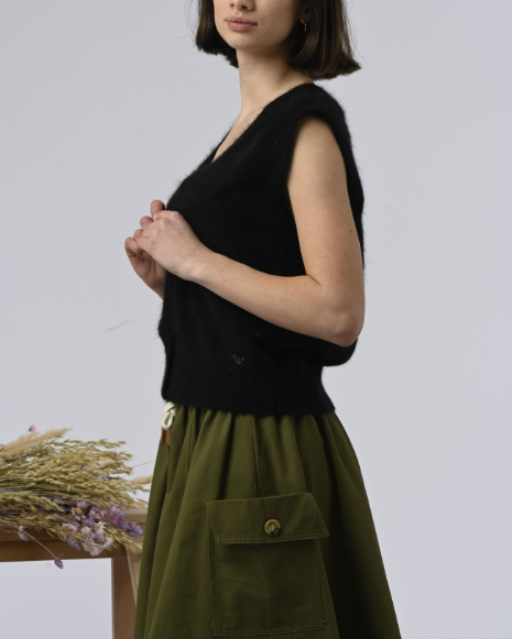 GILET ANSELME NOIR ~ ORFEO