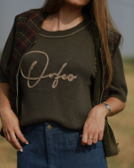 GILET DOLI CARREAUX KAKI ~ ORFEO