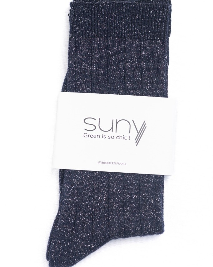 CHAUSSETTE COLETTE BLEU MARINE ~ SUNY