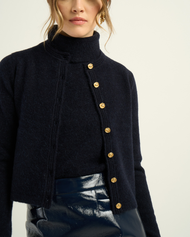 GILET MYRIAM NAVY ~ PETITE MENDIGOTE