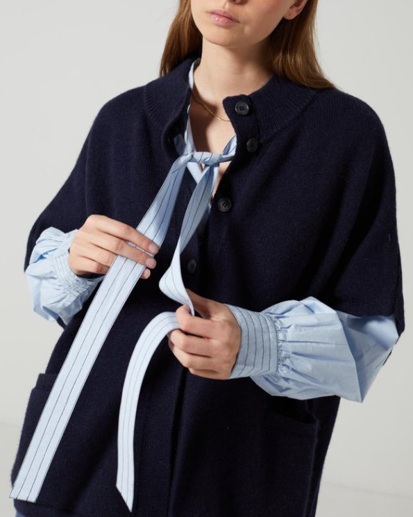 GILET SHIVA  NAVY BLUE ~ CHARLIE JOE