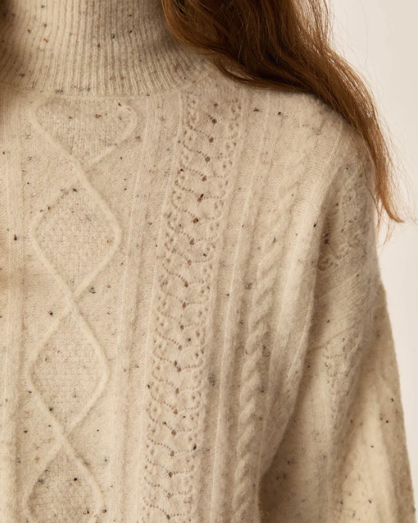PULL DINO CREME TWEED ~ DES PETITS HAUTS