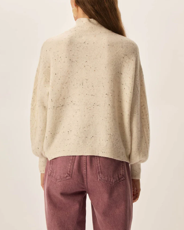 PULL DINO CREME TWEED ~ DES PETITS HAUTS