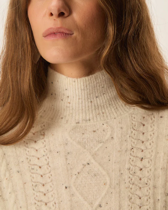 PULL DINO CREME TWEED ~ DES PETITS HAUTS