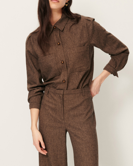 BLOUSE THEOWOOL WARM STONE ~ SESSUN