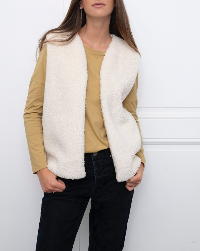 GILET SHERPA DAKOTA ECRU ~ SUNY