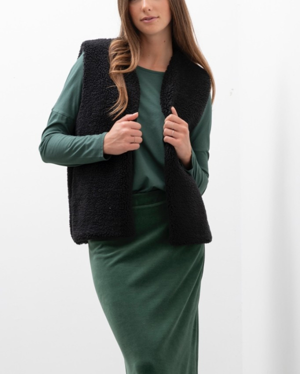 GILET SHERPA DAKOTA NOIR ~ SUNY