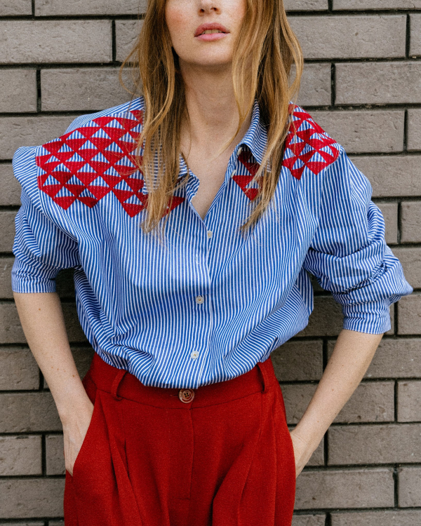 CHEMISE WYOMING M SIOU INDIGO ~ TINSELS