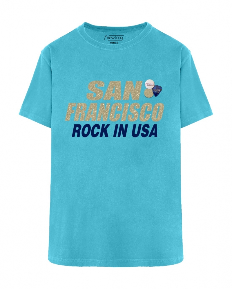 T-SHIRT CITY POOLBLUE ~ NEWTONE